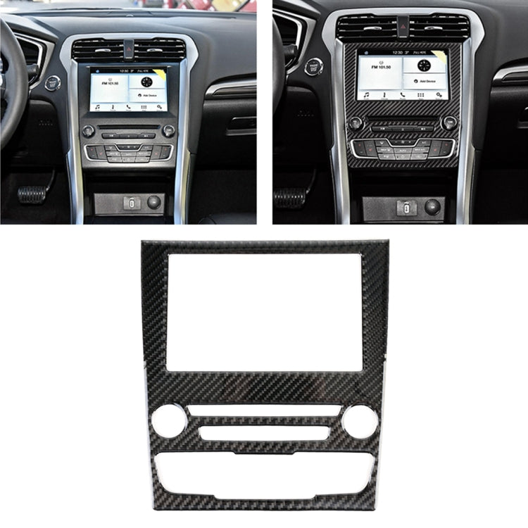 Car Carbon Fiber Central Control Panel Decorative Sticker for Ford New Mondeo 2013-2019 by buy2fix
