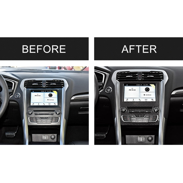 Car Carbon Fiber Central Control Panel Decorative Sticker for Ford New Mondeo 2013-2019 by buy2fix