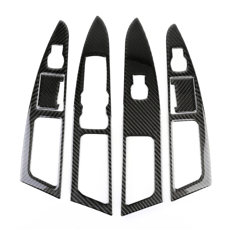 6 PCS Car Carbon Fiber Window Lift Panel ecorative Sticker for Ford New Mondeo 2013-2019 by buy2fix