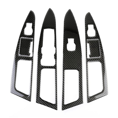 6 PCS Car Carbon Fiber Window Lift Panel ecorative Sticker for Ford New Mondeo 2013-2019 by buy2fix