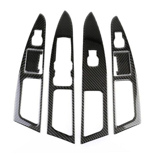6 PCS Car Carbon Fiber Window Lift Panel ecorative Sticker for Ford New Mondeo 2013-2019 by buy2fix