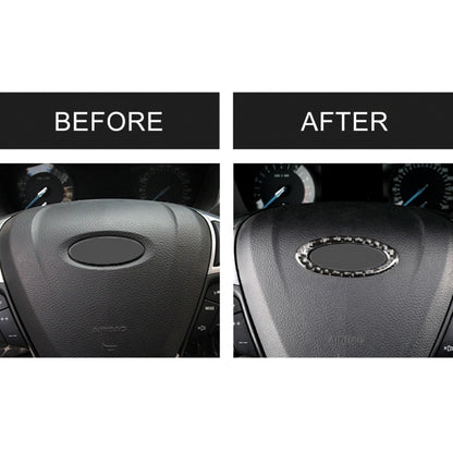 Car Carbon Fiber Steering Wheel Frame Decorative Sticker for Ford New Mondeo 2013-2019 by buy2fix