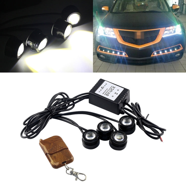 4x1.5W Car LED Reversing Light with Wireless Remote Control - Brake Lights by buy2fix | Online Shopping UK | buy2fix