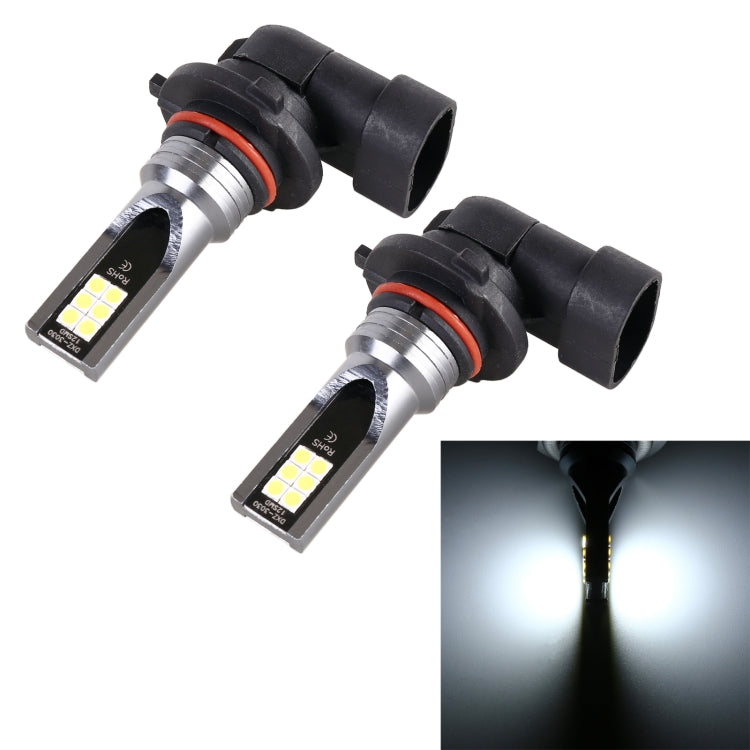 2 PCS 9006 DC12V-24V / 12W / 3000K / 800LM 12LEDs SMD-3030 Car LED Fog Light (White Light) - Fog / Driving Lights by buy2fix | Online Shopping UK | buy2fix