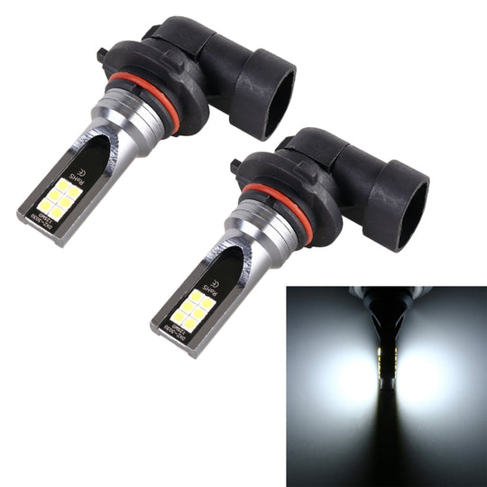 2 PCS 9006 DC12V-24V / 12W / 3000K / 800LM 12LED SMD-3030 Feu antibrouillard LED pour voiture (lumière blanche)
