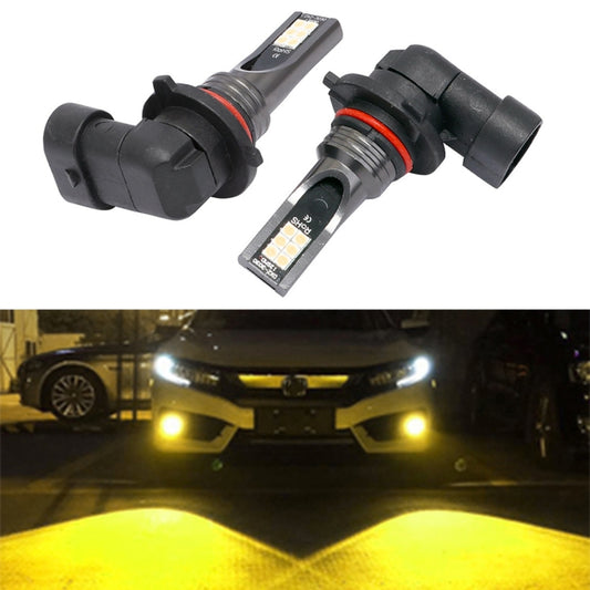 2 PCS 9006 DC12V-24V / 12W / 3000K / 800LM 12LEDs SMD-3030 Car LED Fog Light (Yellow Light) - Fog / Driving Lights by buy2fix | Online Shopping UK | buy2fix