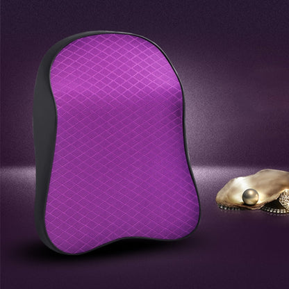 Four Seasons Breathable Memory Foam Car Neck Pillow Polyester Headrest (Purple) by buy2fix