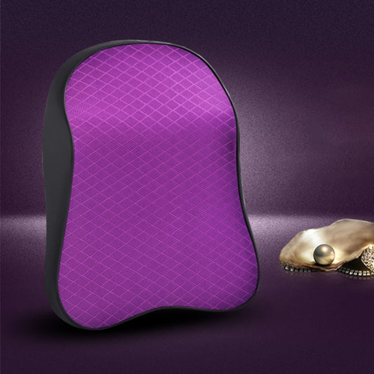 Four Seasons Breathable Memory Foam Car Neck Pillow Polyester Headrest (Purple) by buy2fix
