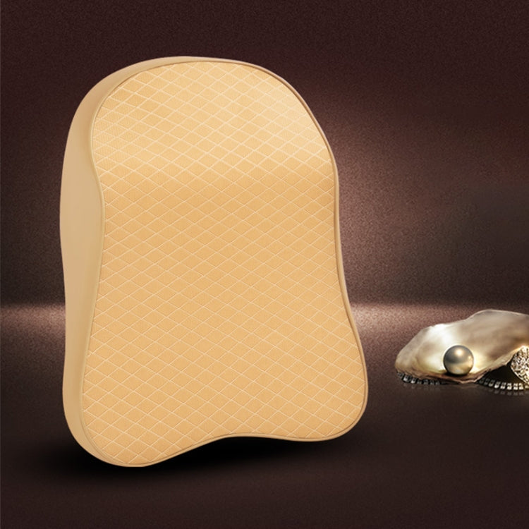Four Seasons Breathable Memory Foam Car Neck Pillow Polyester Headrest (Beige) by buy2fix