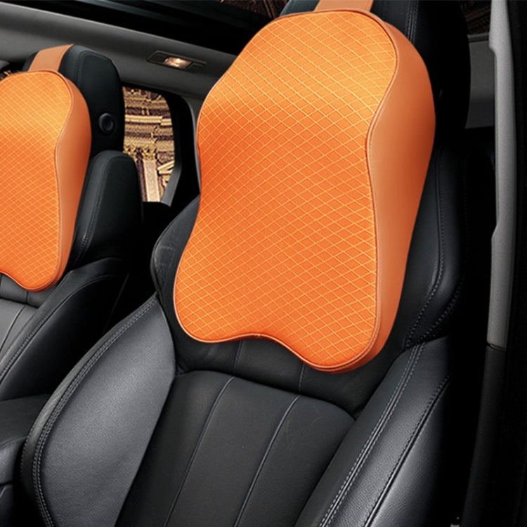 Four Seasons Breathable Memory Foam Car Neck Pillow Polyester Headrest (Yellow) by buy2fix