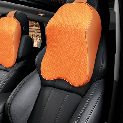 Four Seasons Breathable Memory Foam Car Neck Pillow Polyester Headrest (Yellow) by buy2fix