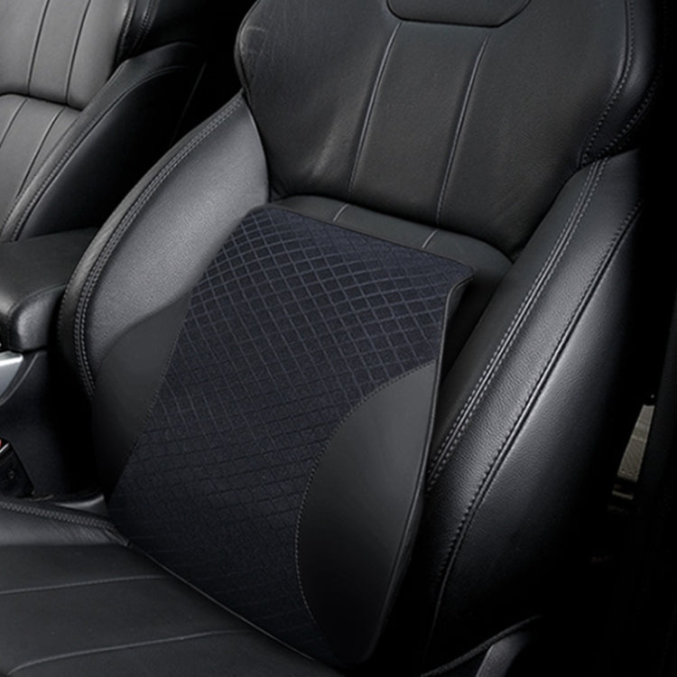 Four Seasons Breathable Memory Foam Car Lumbar Pillow Polyester Pillow (Black) by buy2fix