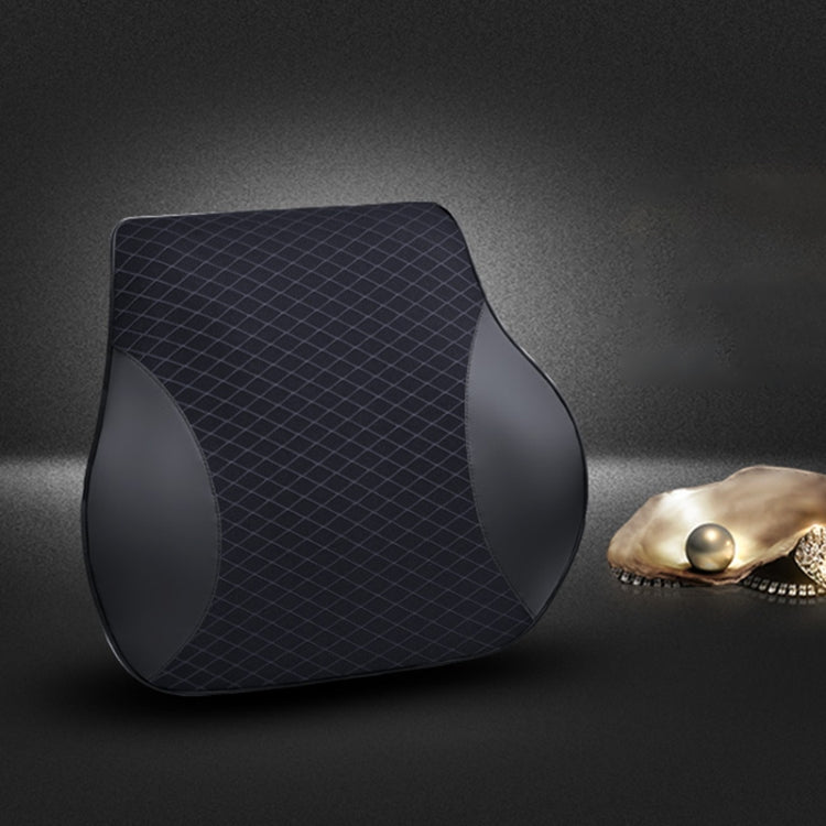 Four Seasons Breathable Memory Foam Car Lumbar Pillow Polyester Pillow (Black) by buy2fix