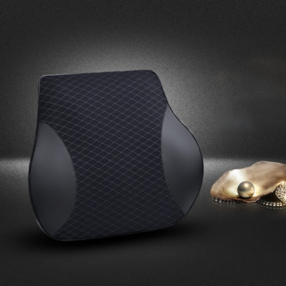 Four Seasons Breathable Memory Foam Car Lumbar Pillow Polyester Pillow (Black) by buy2fix