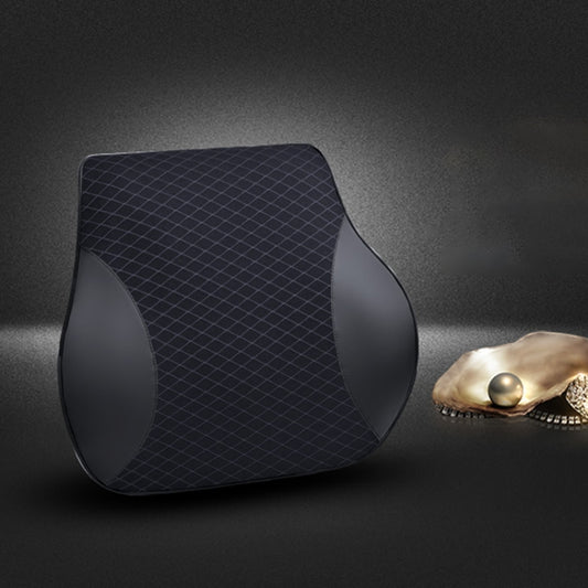 Four Seasons Breathable Memory Foam Car Lumbar Pillow Polyester Pillow (Black) by buy2fix