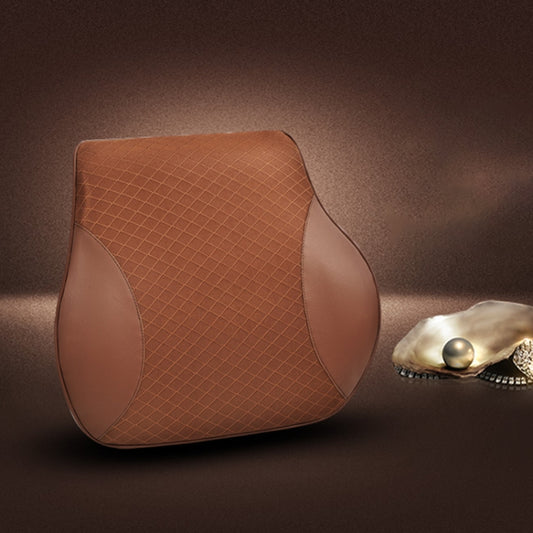 Four Seasons Breathable Memory Foam Car Lumbar Pillow Polyester Pillow (Coffee) by buy2fix