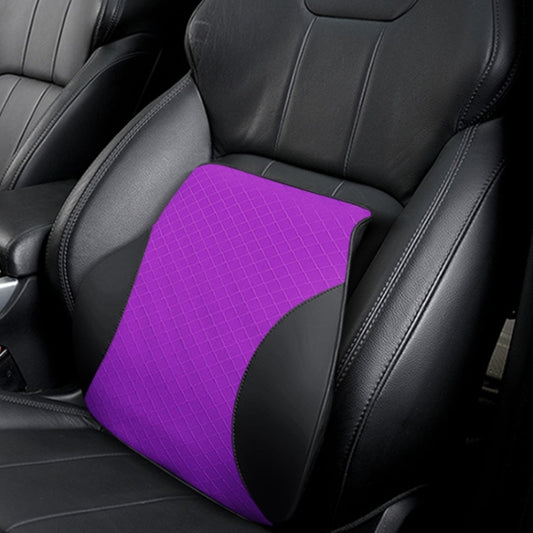 Four Seasons Breathable Memory Foam Car Lumbar Pillow Polyester Pillow (Purple) by buy2fix