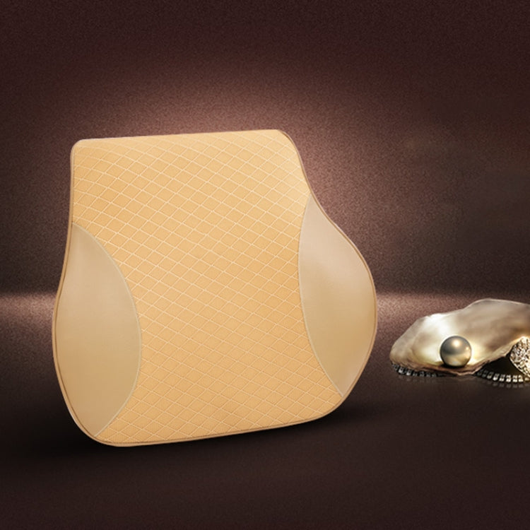 Four Seasons Breathable Memory Foam Car Lumbar Pillow Polyester Pillow (Beige) by buy2fix