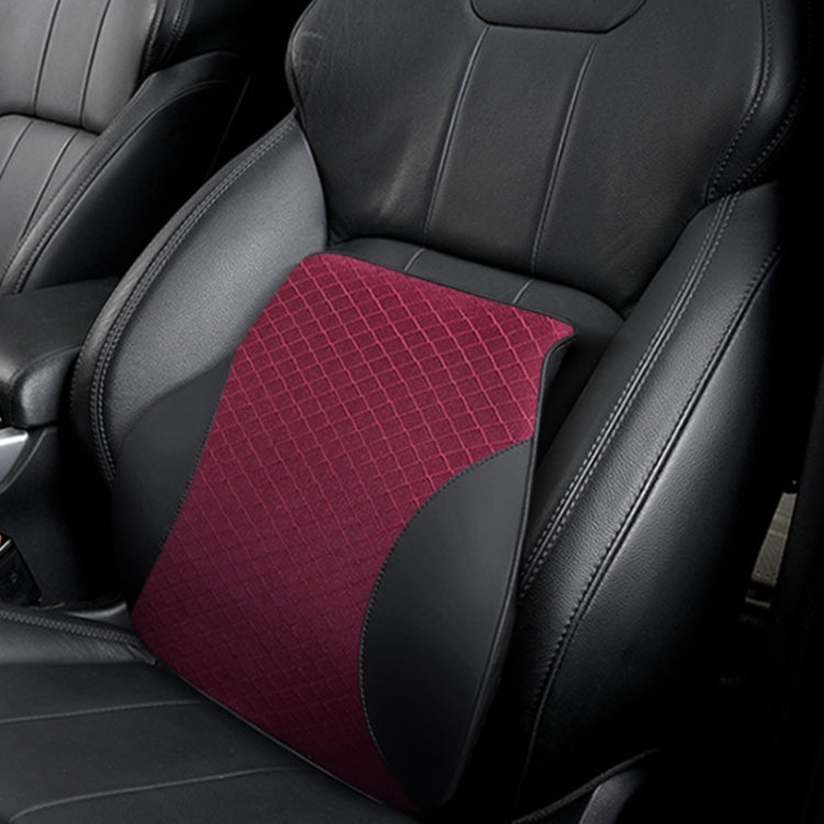 Four Seasons Breathable Memory Foam Car Lumbar Pillow Polyester Pillow (Red) by buy2fix