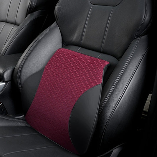 Four Seasons Breathable Memory Foam Car Lumbar Pillow Polyester Pillow (Red) by buy2fix