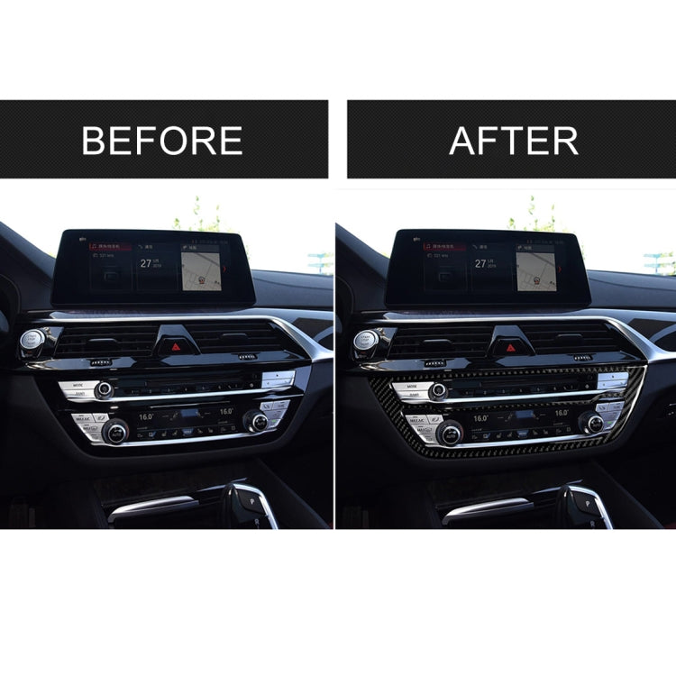 Car Carbon Fiber CD Panel Decorative Sticker for BMW 5 Series G38 528Li / 530Li / 540Li 2018 by buy2fix