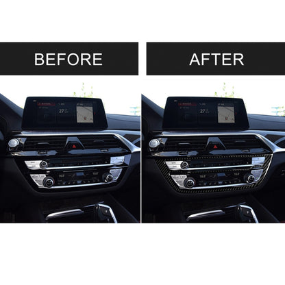 Car Carbon Fiber CD Panel Decorative Sticker for BMW 5 Series G38 528Li / 530Li / 540Li 2018 by buy2fix