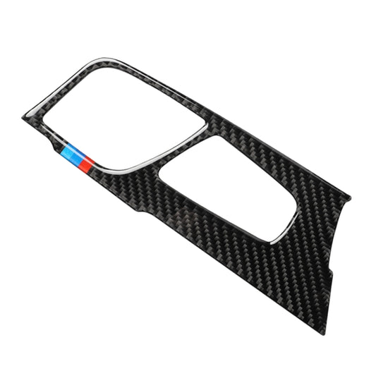 Car Tricolor Carbon Fiber Gear Position Panel Decorative Sticker for BMW 5 Series G38 528Li / 530Li / 540Li 2018, Left Drive by buy2fix