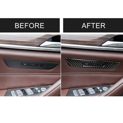Car Carbon Fiber Seat Memory Button Decorative Sticker for BMW 5 Series G38 528Li / 530Li / 540Li 2018 by buy2fix