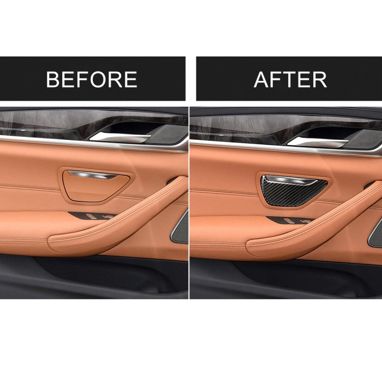 2 PCS Car Carbon Fiber Ashtray Panel Decorative Sticker for BMW 5 Series G38 528Li / 530Li / 540Li 2018 by buy2fix