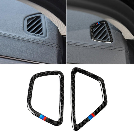 Car Tricolor Carbon Fiber Instrument Air Vent Frame Decorative Sticker for BMW 5 Series G38 528Li / 530Li / 540Li 2018, Left Drive by buy2fix