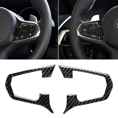 Car Carbon Fiber Steering Wheel Button Configuration A Decorative Sticker for BMW 5 Series G30/G38 X3 G01/G08 by buy2fix