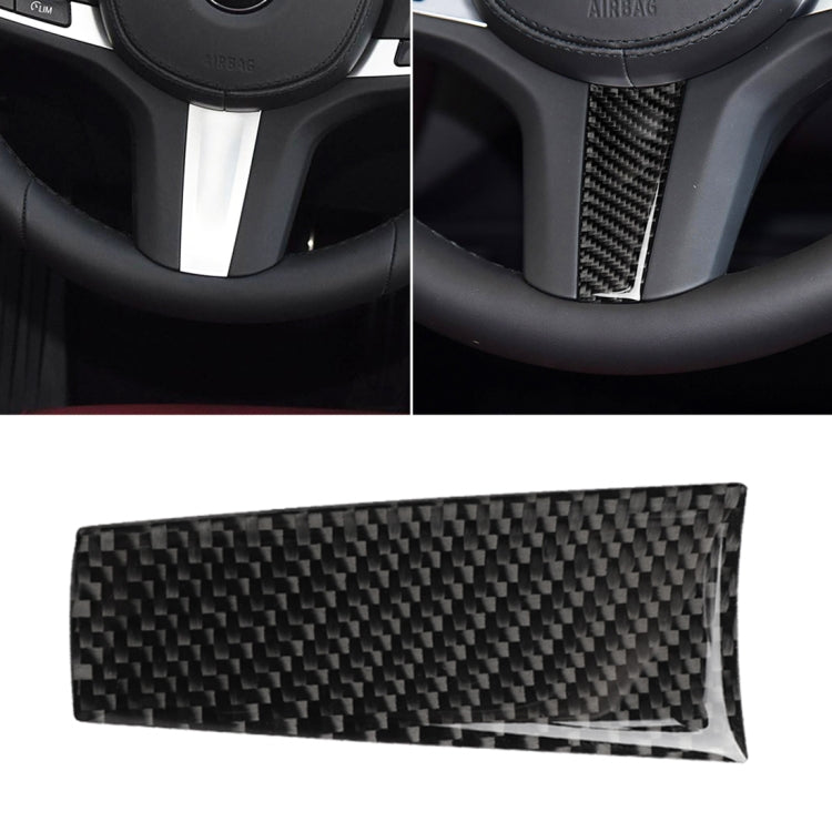 Car Carbon Fiber Steering Wheel Decorative Sticker for BMW 5 Series G30/G38 X3 G01/G08 by buy2fix