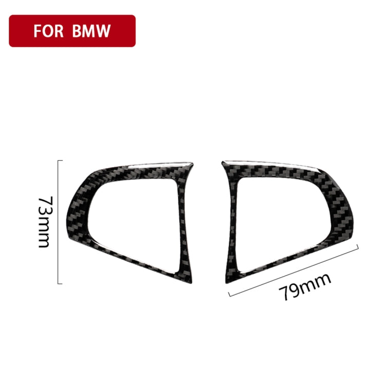 Car Carbon Fiber Steering Wheel Button Configuration B Decorative Sticker for BMW 5 Series G30/G38 X3 G01/G08 by buy2fix