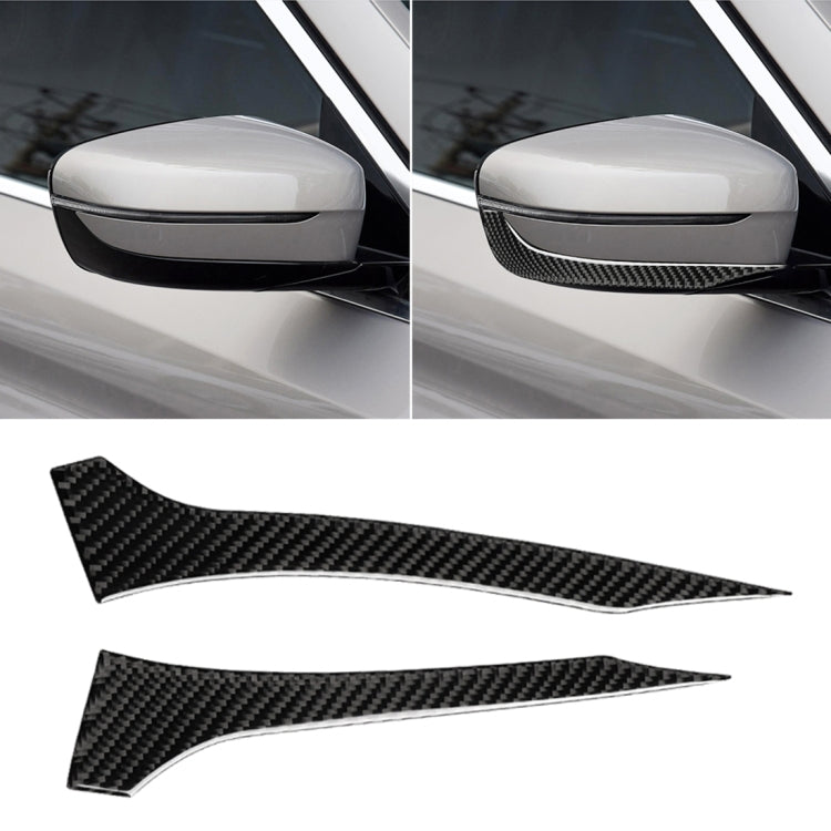 2 PCS Car Carbon Fiber Rearview Mirror Bumper Strip Decorative Sticker for BMW G30 (2018-2019) / G11 (2016-2019), Right Drive without Lens by buy2fix