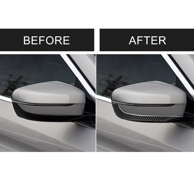 2 PCS Car Carbon Fiber Rearview Mirror Bumper Strip Decorative Sticker for BMW G30 (2018-2019) / G11 (2016-2019), Right Drive without Lens by buy2fix