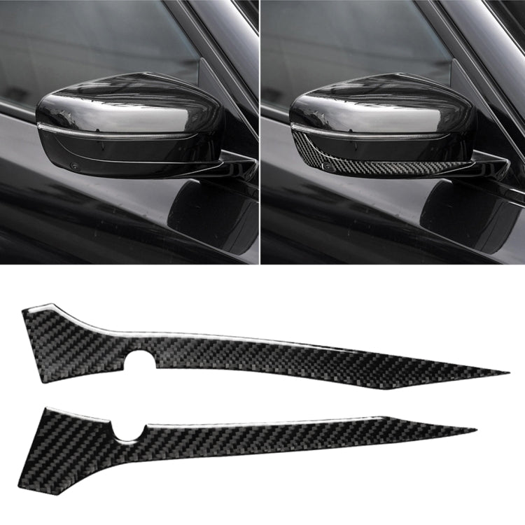2 PCS Car Carbon Fiber Rearview Mirror Bumper Strip Decorative Sticker for BMW G30 (2018-2019) / G11 (2016-2019), Right Drive with Camera by buy2fix