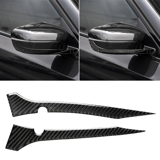 2 PCS Car Carbon Fiber Rearview Mirror Bumper Strip Decorative Sticker for BMW G30 (2018-2019) / G11 (2016-2019), Right Drive with Camera by buy2fix