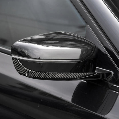 2 PCS Car Carbon Fiber Rearview Mirror Bumper Strip Decorative Sticker for BMW G30 (2018-2019) / G11 (2016-2019), Right Drive with Camera by buy2fix