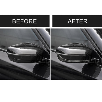 2 PCS Car Carbon Fiber Rearview Mirror Bumper Strip Decorative Sticker for BMW G30 (2018-2019) / G11 (2016-2019), Right Drive with Camera by buy2fix