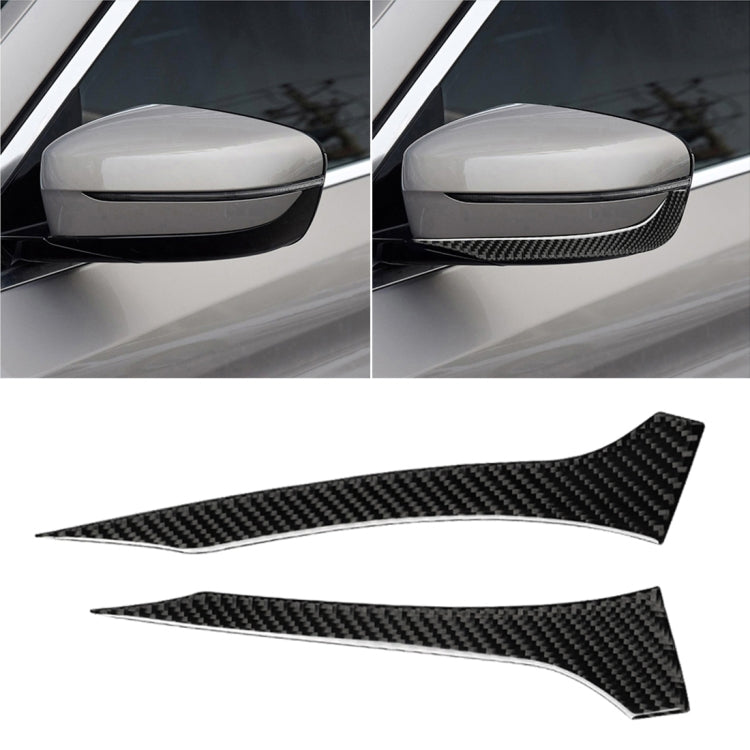 2 PCS Car Carbon Fiber Rearview Mirror Bumper Strip Decorative Sticker for BMW G30 (2018-2019) / G11 (2016-2019), Left Drive without Lens by buy2fix