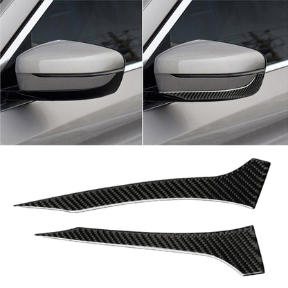 2 PCS Car Carbon Fiber Rearview Mirror Bumper Strip Decorative Sticker for BMW G30 (2018-2019) / G11 (2016-2019), Left Drive without Lens by buy2fix