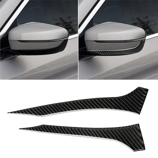 2 PCS Car Carbon Fiber Rearview Mirror Bumper Strip Decorative Sticker for BMW G30 (2018-2019) / G11 (2016-2019), Left Drive without Lens by buy2fix