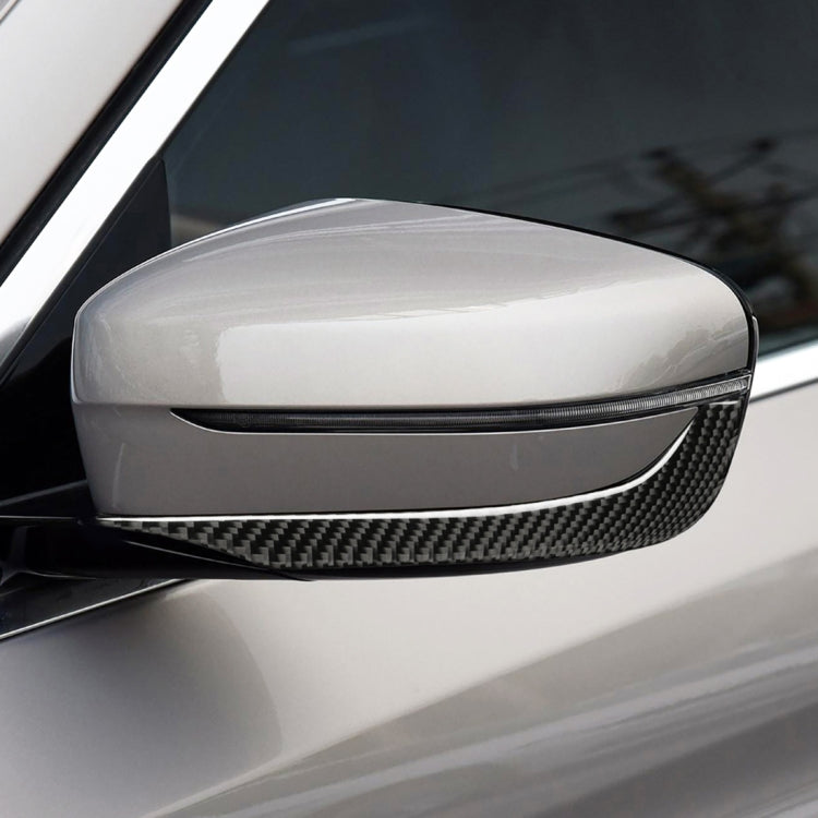 2 PCS Car Carbon Fiber Rearview Mirror Bumper Strip Decorative Sticker for BMW G30 (2018-2019) / G11 (2016-2019), Left Drive without Lens by buy2fix