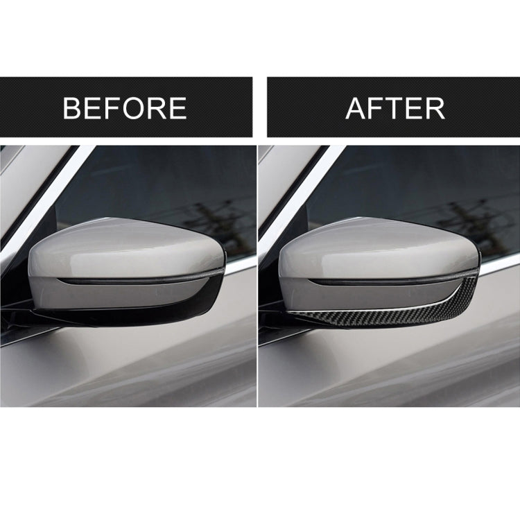 2 PCS Car Carbon Fiber Rearview Mirror Bumper Strip Decorative Sticker for BMW G30 (2018-2019) / G11 (2016-2019), Left Drive without Lens by buy2fix