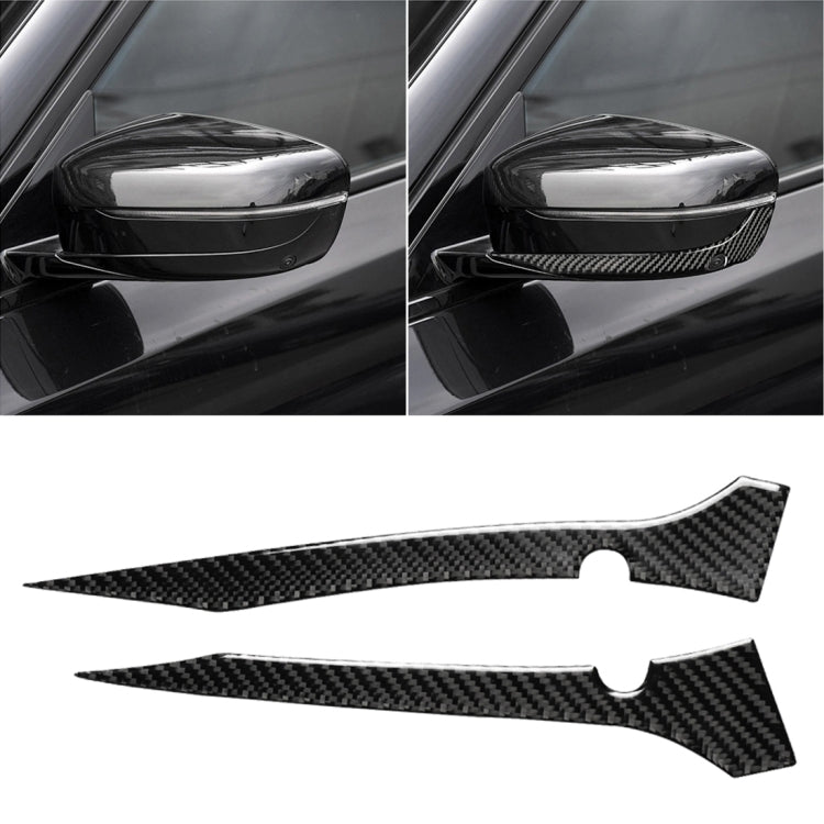 2 PCS Car Carbon Fiber Rearview Mirror Bumper Strip Decorative Sticker for BMW G30 (2018-2019) / G11 (2016-2019), Left Drive with Camera by buy2fix