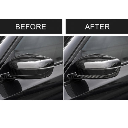 2 PCS Car Carbon Fiber Rearview Mirror Bumper Strip Decorative Sticker for BMW G30 (2018-2019) / G11 (2016-2019), Left Drive with Camera by buy2fix