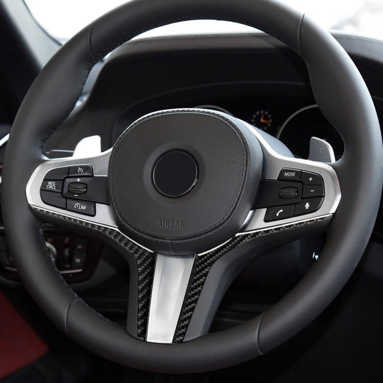 Car Carbon Fiber Steering Wheel Lower Panel Decorative Sticker for BMW G30(2018-2020) / G01(2018-2020) / G02(2019-2020) by buy2fix