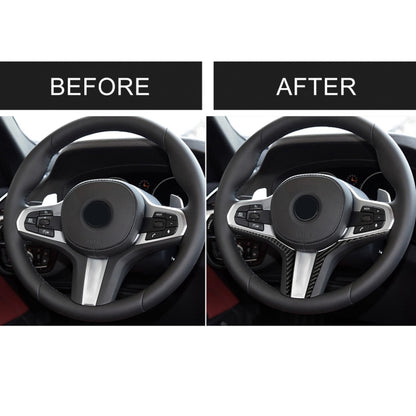 Car Carbon Fiber Steering Wheel Lower Panel Decorative Sticker for BMW G30(2018-2020) / G01(2018-2020) / G02(2019-2020) by buy2fix