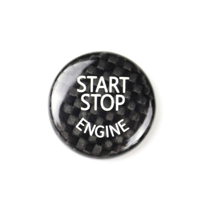 Car Engine Start Key Push Button Cover Trim Carbon Fiber Sticker Decoration for BMW F / G Chassis (Black) by buy2fix
