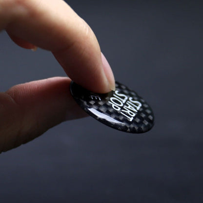 Car Engine Start Key Push Button Cover Trim Carbon Fiber Sticker Decoration for BMW F / G Chassis (Black) by buy2fix